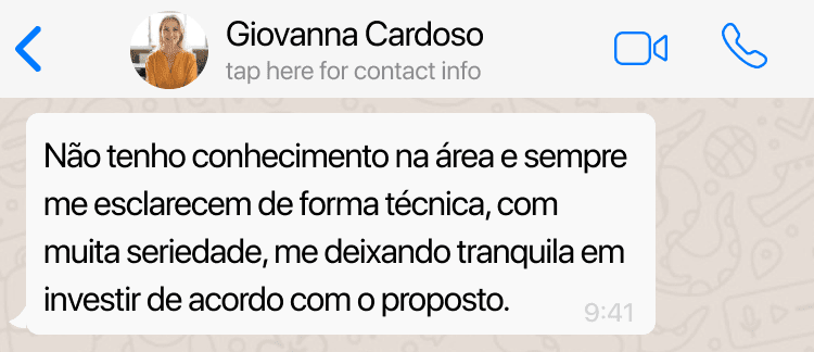 LP - Independência Financeira 3 depoimentos clientes whatsapp 7